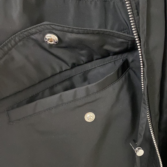 Michael Kors Black Anorak Zip Front Rain Jacket - Picture 14 of 16